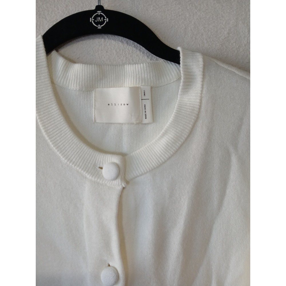 All Row Sweater‎ Button Up Ivory cardigan Small NWOT - Picture 3 of 10